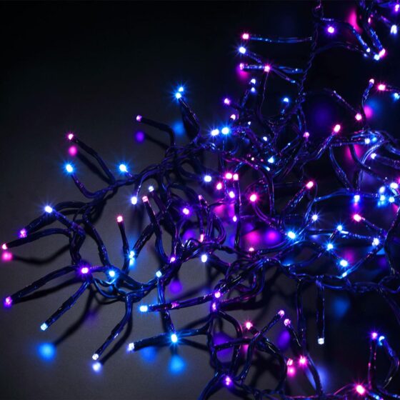 300 LED Pastel Cluster Lights (3m) – Battery Fairy Lights for Christmas, Weddings, and Home Decor