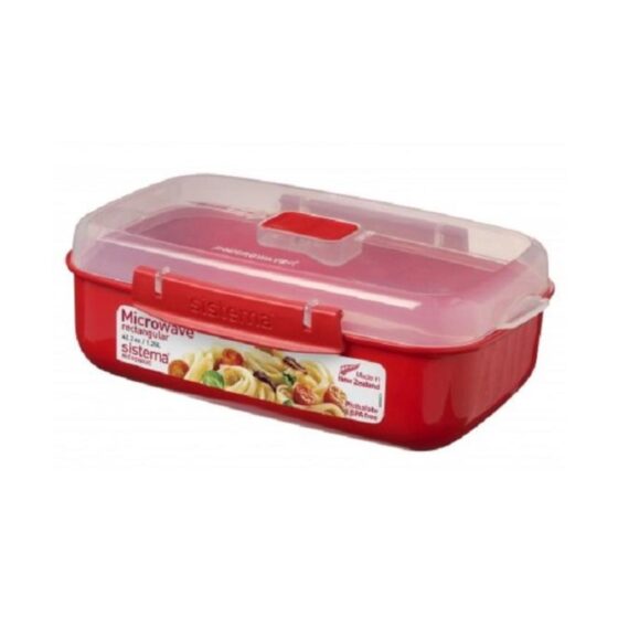 Sistema Microwave Rectangular Lunch Box – 1.25L | BPA-Free Plastic