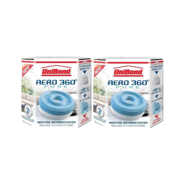 UniBond (4 Packs) AERO 360 Pure Refill Original 450g Moisture Absorber Tabs 1 UniBond (1 Pack) AERO 360 Pure Refill Original 450g Moisture Absorber Tabs