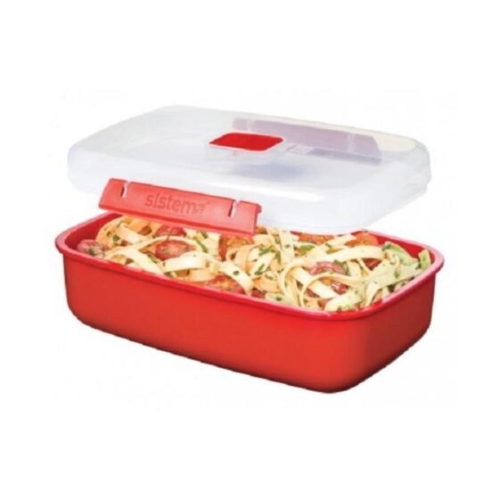 Sistema Microwave Rectangular Lunch Box – 1.25L | BPA-Free Plastic