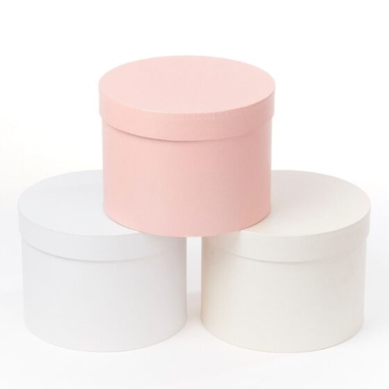 Oasis Round Black Hat Boxes Set of 3 – Strong, Waterproof & Recyclable for Floristry Art & Crafts