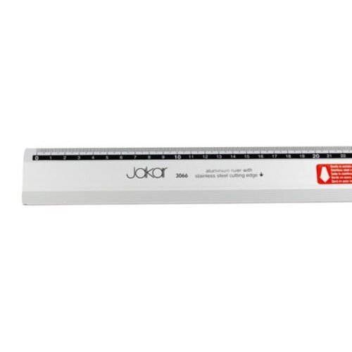 Jakar Aluminium Ruler 30cm with Stainless Steel Cutting Edge - Printed mm/cm Markings (3066), Rubber Grip & Hanging Hole for Precision Measuring & Cutting 4 Jakar Aluminium Ruler 30cm with Stainless Steel Cutting Edge – Printed mm/cm Markings (3066), Rubber Grip & Hanging Hole for Precision Measuring & Cutting
