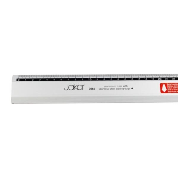Jakar Aluminium Ruler 30cm with Stainless Steel Cutting Edge - Printed mm/cm Markings (3066), Rubber Grip & Hanging Hole for Precision Measuring & Cutting 1 Jakar Aluminium Ruler 30cm with Stainless Steel Cutting Edge – Printed mm/cm Markings (3066), Rubber Grip & Hanging Hole for Precision Measuring & Cutting