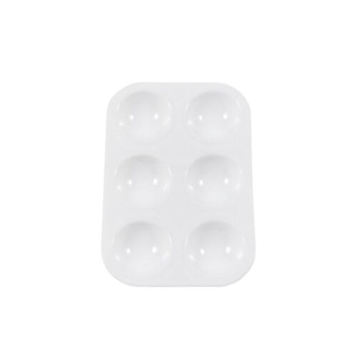 Jakar White Plastic Rectangular Palette - 13 x 9 x 1cm (6607) with 6 Wells for Paint Mixing 3 Jakar White Plastic Rectangular Palette – 13 x 9 x 1cm (6607) with 6 Wells for Paint Mixing
