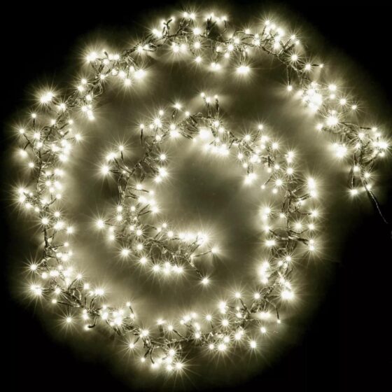 300 LED Warm White Cluster Lights (3m) – Battery Fairy Lights for Christmas, Weddings, and Home Decor