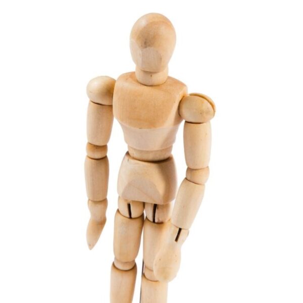Jakar Wooden Male Manikin - 4.5.5" (11cm) Fully Articulated Movable Artist Model for Sketching & Anatomy Study (9009) 1 Jakar Wooden Male Manikin – 4.5.5″ (11cm) Fully Articulated Movable Artist Model for Sketching & Anatomy Study (9009)