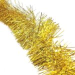 Fine Gold Tinsel Garland – 2M (6.5ft), Festive Christmas & Party Decoration, Mantel & Home Décor