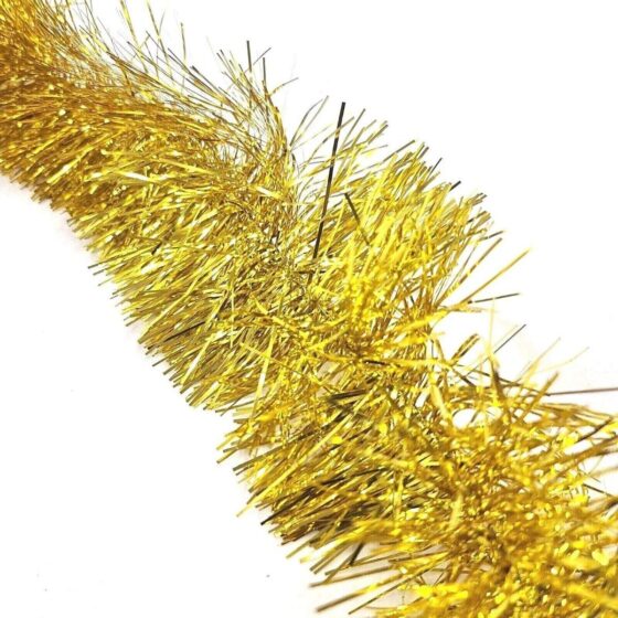 Fine Gold Tinsel Garland – Perfect for Christmas & Party Decorations