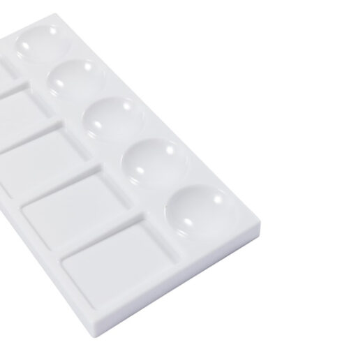 Jakar White Plastic Rectangular Palette - 21 x 10.5 x 1.4cm (6602) with 10 Wells, Slantwell Design for Watercolors & Gouache 4 Jakar White Plastic Rectangular Palette – 21 x 10.5 x 1.4cm (6602) with 10 Wells, Slantwell Design for Watercolors & Gouache