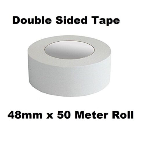 Double Sided Tape (24 Rolls) - 50mm x 50M Roll Multipurpose Sticky Adhesive Craft Tapes 4 Double Sided Tape (Single Roll) – 50mm x 50M Roll Multipurpose Sticky Adhesive Craft Tapes