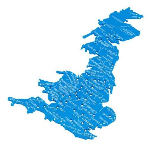 Jakar Tracermap Of England, Scotland And Wales, Plastic, Assorted Colours, Hanging Pack