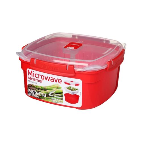 Sistema Microwave (4 Packs) Large Steamer Container - 3.2L | BPA-Free Plastic 7 Sistema Microwave (4 Packs) Large Steamer Container – 3.2L | BPA-Free Plastic