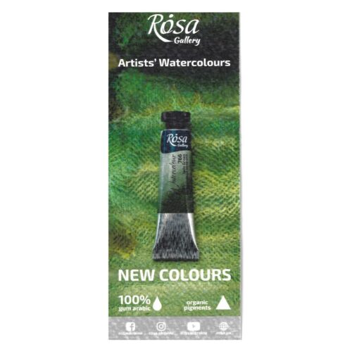 Rosa Gallery Watercolour Dot Card – 6 Colours | Artist Sample Sheet for Testing & Swatching