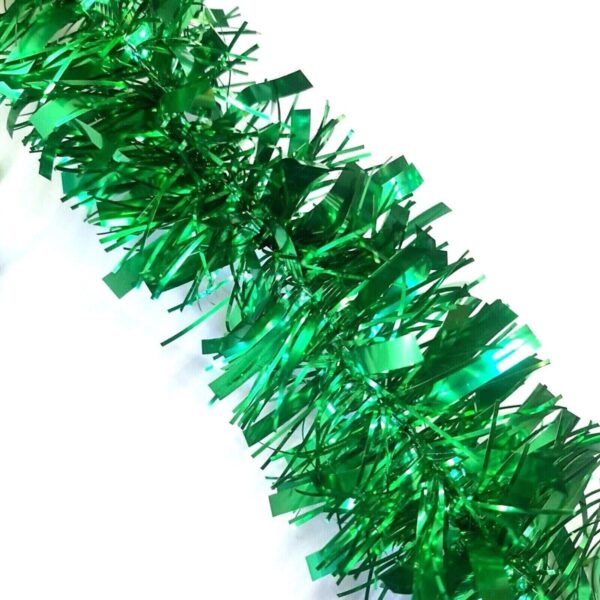Chunky Green Tinsel Garland – Perfect for Christmas & Party Decorations