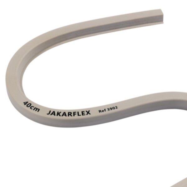 Jakar Flexible Curve 40cm ? Grey Bendable Ruler (3902) with Metal Core, PVC Cover & Bevelled Edge, Blister Pack for Design, Drafting & Technical Drawing 1 Jakar Flexible Curve – 40cm, Grey, Blister Pack