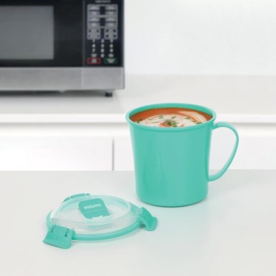 Sistema Microwave Turquoise Medium Soup Mug – 656ml | BPA-Free, Durable, Microwave-Safe and Eco-Friendly
