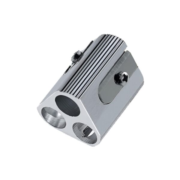 Item1-XOM2hk.jpg Möbius & Ruppert (M+R) Magnesium 3‑Hole Triple Function Sharpener – For Graphite, Color & Watercolor Pencils