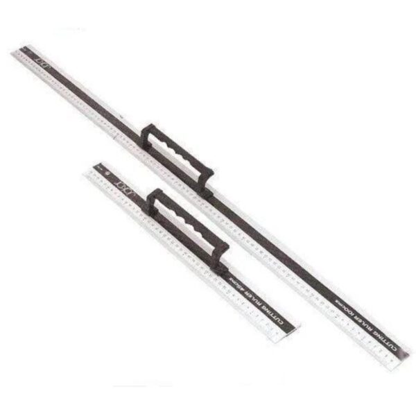 Jakar Aluminium Cutting Ruler Set – 45cm & 100cm With Grip Handle