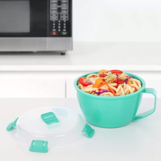 Sistema Microwave Turquoise Medium Soup Mug – 940ml | BPA-Free, Durable, Microwave-Safe and Eco-Friendly