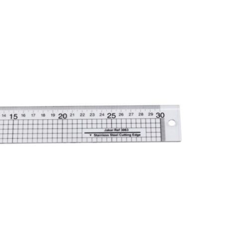 Jakar Acrylic Ruler with Stainless Steel Edge - 30cm Clear Durable Cutting Ruler with cm/mm Markings for Precision Craft, Design & Technical Drawing (3063) 4 Jakar Acrylic Ruler with Stainless Steel Edge – 30cm Clear Durable Cutting Ruler with cm/mm Markings for Precision Craft, Design & Technical Drawing (3063)