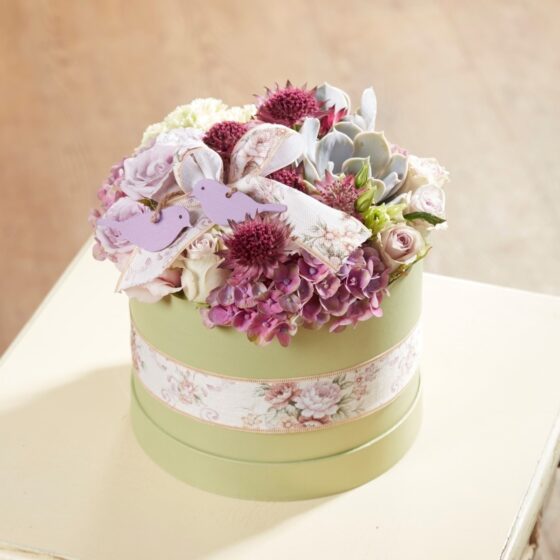 Oasis Round Baby Peach Hat Boxes Set of 3 – Strong, Waterproof & Recyclable for Floristry Art & Crafts