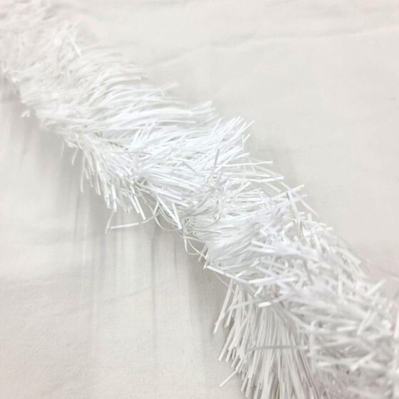 Fine White Tinsel Garland – Perfect for Christmas & Party Decorations