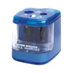 Jakar Double Hole Battery Operated Electric Pencil Sharpener – Assorted Colours, Compact & Portable (5156)