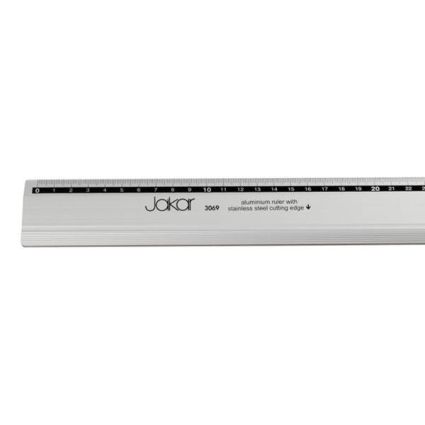 Jakar Aluminium Ruler, Printed With mm/cm, Stainless Steel Cutting Edge - 100cm 1 Jakar Aluminium Ruler, Printed With mm/cm, Stainless Steel Cutting Edge – 100cm