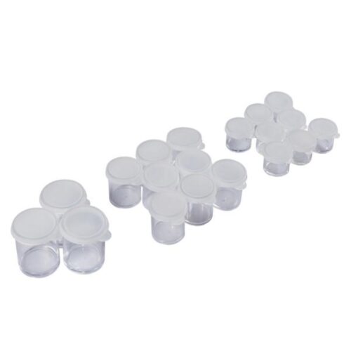 Jakar Storage Cups, 19 Piece Set With Lids, Plastic (8 X 10.8Ml, 8 X 25Ml, 3 X 47Ml) 3 Jakar Storage Cups, 19 Piece Set With Lids, Plastic (8 X 10.8Ml, 8 X 25Ml, 3 X 47Ml)