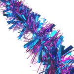 Chunky Aqua Blue Silver Tinsel Garland – 2M (6.5ft), Festive Christmas & Party Decoration, Mantel & Home Décor