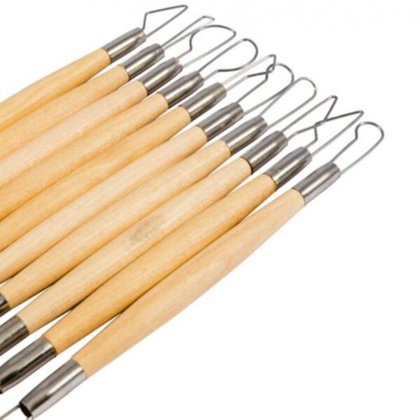 Jakar Modelling Tools, Wooden (6” / 15cm) A Set Of 10 Different Shapes With Stainless Steel Wire On Both Ends 1 Jakar Modelling Tools, Wooden (6” / 15cm) A Set Of 10 Different Shapes With Stainless Steel Wire On Both Ends