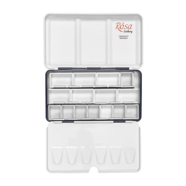 Rosa Gallery Empty Metal Case – Indigo | Holds 12 Full Pan Watercolours