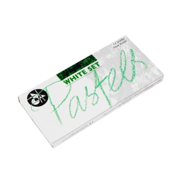 Jakar White Pastel Set of 12 Sticks - Non-Toxic, Blendable Hard Soft Pastels for Art & Craft (7626) 1 Jakar White Pastel Set of 12 Sticks – Non-Toxic, Blendable Hard Soft Pastels for Art & Craft (7626)