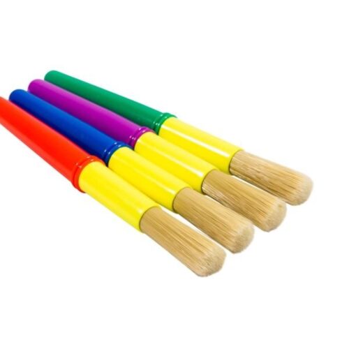 Jakar Chubby Brush Set - 4-Piece Hog Hair Brushes with Assorted Plastic Easy-Grip Handles (6277) 3 Jakar Chubby Brush Set – 4-Piece Hog Hair Brushes with Assorted Plastic Easy-Grip Handles (6277)