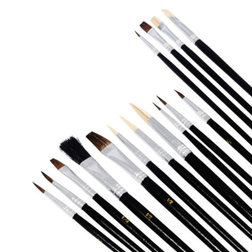 Jakar Brush Set – 15 Piece, Assorted Sizes, For Watercolour And Oil Painting
