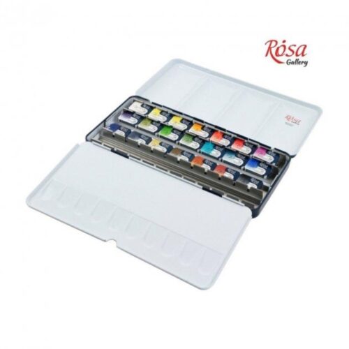 Rosa Gallery Modern Watercolour Paints - 21 Assorted Full Pans in Indigo Metal Case 4 Rosa Gallery Modern Watercolour Paints – 21 Assorted Full Pans in Indigo Metal Case