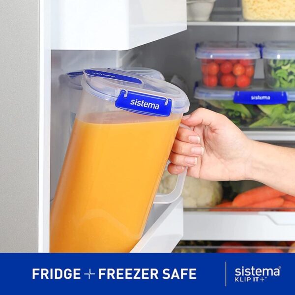 Sistema Klip It Plus Juice Jug Air tight Leak Proof 2L | BPA-Free Plastic 1 Sistema Klip It Plus Juice Jug Air tight Leak Proof 2L | BPA-Free Plastic