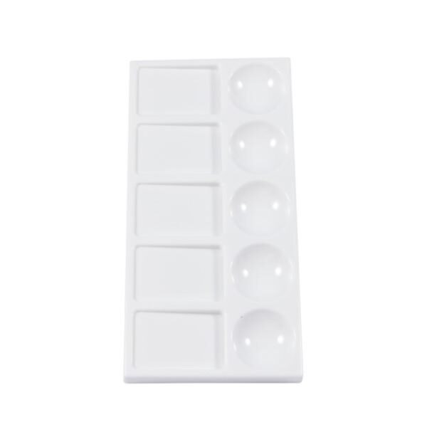 Jakar White Plastic Rectangular Palette - 21 x 10.5 x 1.4cm (6602) with 10 Wells, Slantwell Design for Watercolors & Gouache 2 Jakar White Plastic Rectangular Palette – 21 x 10.5 x 1.4cm (6602) with 10 Wells, Slantwell Design for Watercolors & Gouache