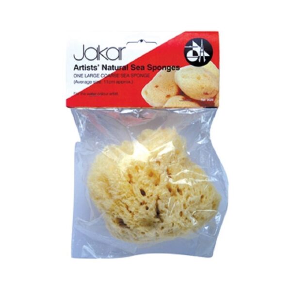 Jakar Natural Sea Sponge - Large (Approx. 11cm / 4.5") for Painting, Blending & Crafts (Hanging Pack) (9026) 2 Jakar Natural Sea Sponge – Large (Approx. 11cm / 4.5″) for Painting, Blending & Crafts (Hanging Pack) (9026)