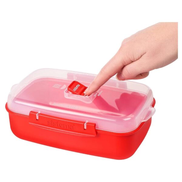 Sistema Microwave (6 Packs) Rectangular Lunch Box – 1.25L | BPA-Free Plastic