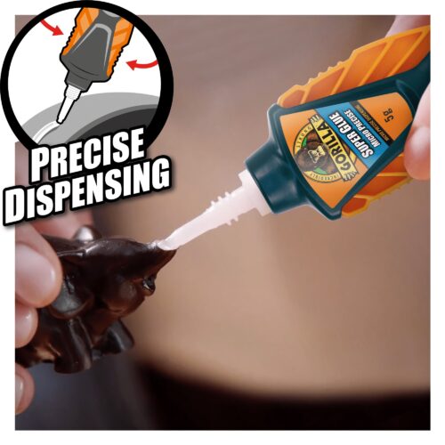 Gorilla Super Glue Micro Precise 5g – Fast-Setting, Impact-Tough Adhesive with Precision Applicator