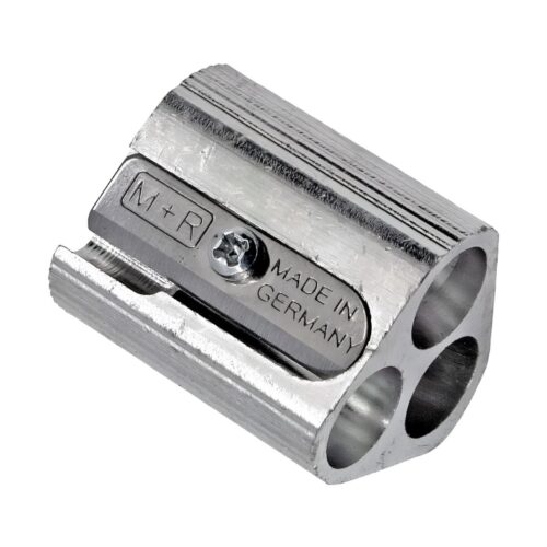 Möbius & Ruppert (M+R) Magnesium 3‑Hole Triple Function Sharpener – For Graphite, Color & Watercolor Pencils 4 Möbius & Ruppert (M+R) Magnesium 3‑Hole Triple Function Sharpener – For Graphite, Color & Watercolor Pencils