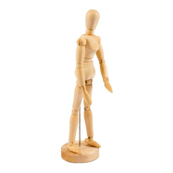 Jakar Wooden Male Manikin – 8.5″ (20cm) Fully Articulated Movable Artist Model for Sketching & Anatomy Study (9010)