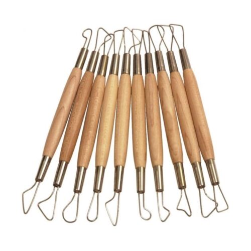 Jakar Modelling Tools, Wooden (6” / 15cm) A Set Of 10 Different Shapes With Stainless Steel Wire On Both Ends 6 Jakar Modelling Tools, Wooden (6” / 15cm) A Set Of 10 Different Shapes With Stainless Steel Wire On Both Ends