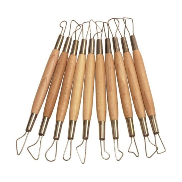 Jakar Modelling Tools, Wooden (6” / 15cm) A Set Of 10 Different Shapes With Stainless Steel Wire On Both Ends 2 Jakar Modelling Tools, Wooden (6” / 15cm) A Set Of 10 Different Shapes With Stainless Steel Wire On Both Ends
