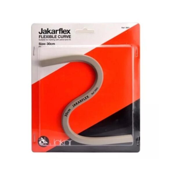 Jakar Flexible Curve Ruler Set – 30cm, 40cm, 60cm & 100cm Bendable Rulers with Metal Core, Grey PVC Cover & Bevelled Edge for Design, Drafting & Technical Drawing
