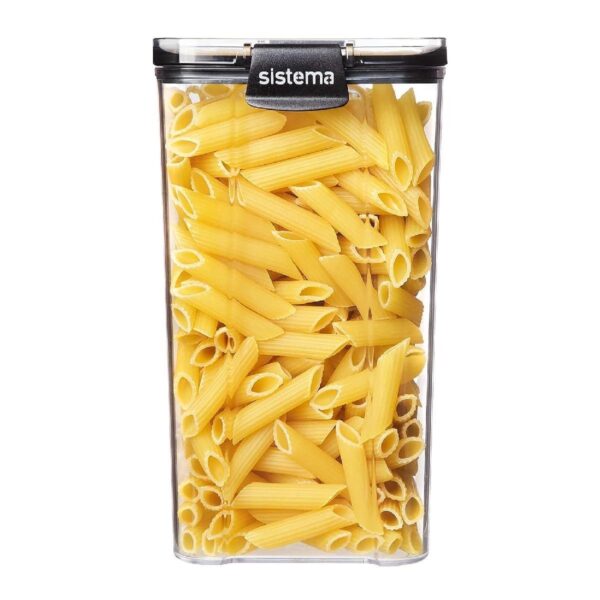 Sistema Ultra Square 1.3L Food Container (4 Pack) – BPA-Free Plastic for Safe & Durable Food Storage