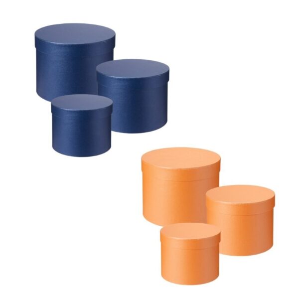 Oasis Round Navy Hat Boxes Set of 3 - Strong, Waterproof & Recyclable for Floristry Art & Crafts 2 Oasis Round Navy Hat Boxes Set of 3 – Strong, Waterproof & Recyclable for Floristry Art & Crafts