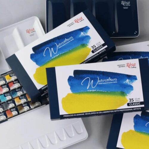Rosa Gallery Classic Watercolour Paints - 35 Assorted Full Pans in Blue Metal Case 10 Rosa Gallery Classic Watercolour Paints – 35 Assorted Full Pans in Blue Metal Case