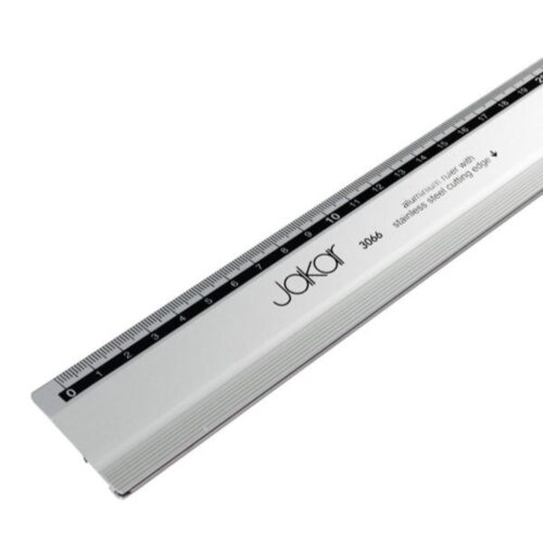 Jakar Aluminium Ruler 30cm with Stainless Steel Cutting Edge - Printed mm/cm Markings (3066), Rubber Grip & Hanging Hole for Precision Measuring & Cutting 5 Jakar Aluminium Ruler 30cm with Stainless Steel Cutting Edge – Printed mm/cm Markings (3066), Rubber Grip & Hanging Hole for Precision Measuring & Cutting
